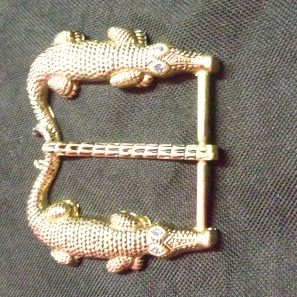 Max Leather Hornback Alligator buckle only